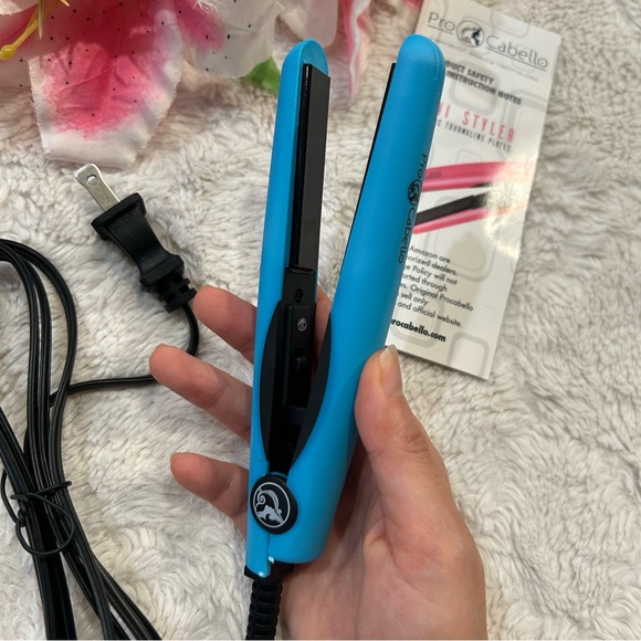 Pro Cabello Blue Mini Ceramic Tourmaline Flat Iron - Picture 3 of 10